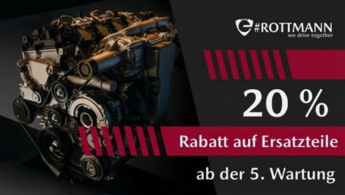 20 % Rabatt auf Ersatzteile ab der 5. Wartung